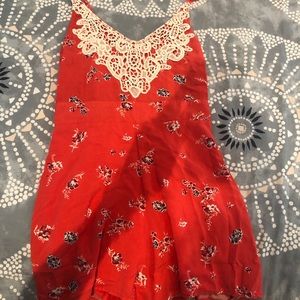 Coral colored romper